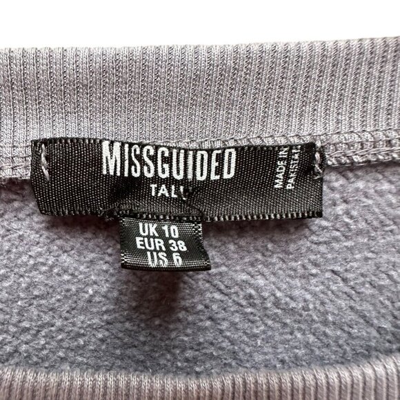 Lot of‎ 2 Missguided & DSG Cropped Long Sleeve Shirt/Sweatshirts Beige & Gray SM - Picture 7 of 13